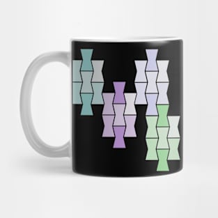 Blue, Green, Purple, abstract geometric Mug